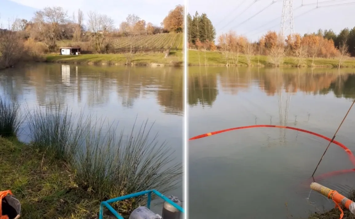 Etang avant vidange